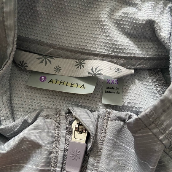 Athleta Women's Jacket Running Windbreaker Full Zip Elastic Cuff Gray Size XXS - Picture 5 of 9